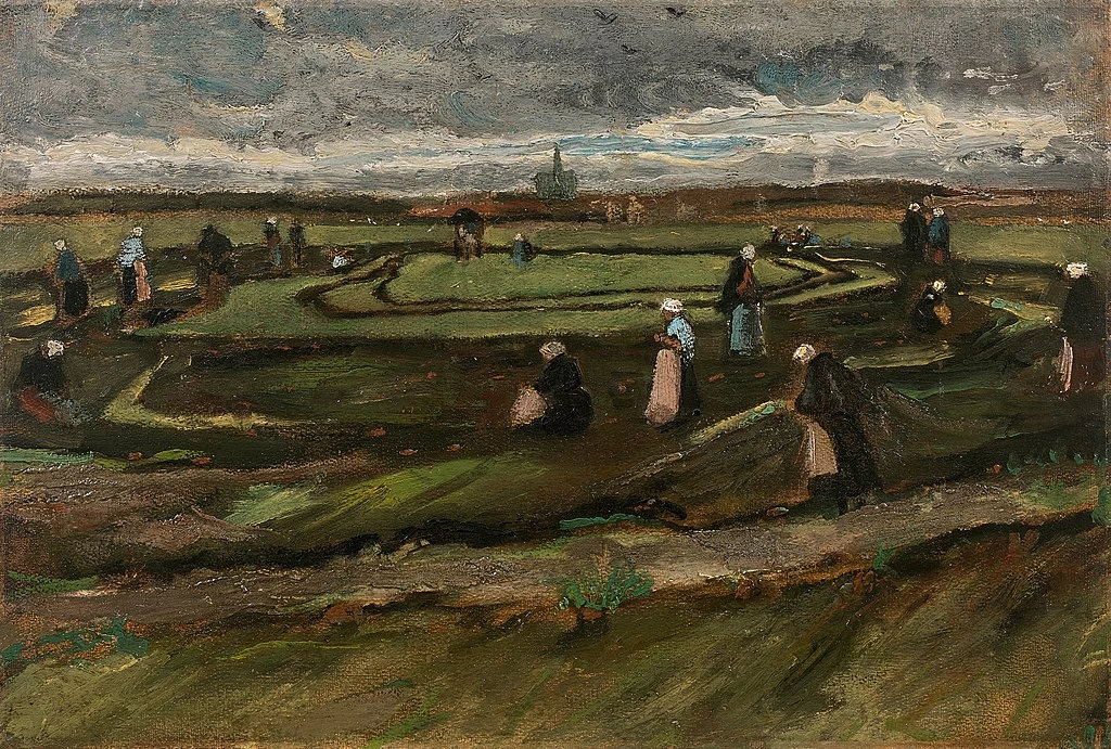   56-Vincent van Gogh-Donne che riparano le reti nelle dune, 1882